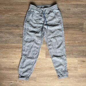 Athleta Retreat Women's Blue Linen Joggers